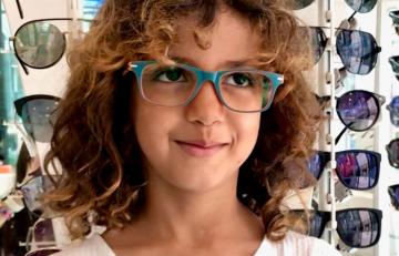 Saharawi girl with new glasses